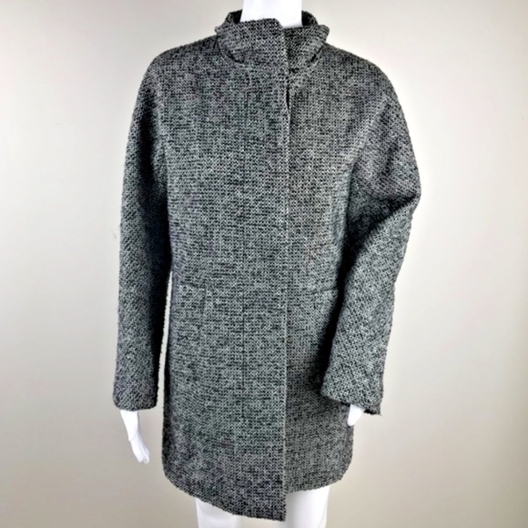 J. Crew Factory Black and White Tweed Wool Blend - Picture 1 of 6